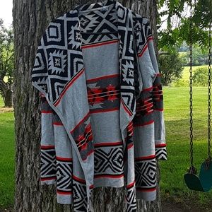 Tribal Print Charlotte Russe Blanket Sweater